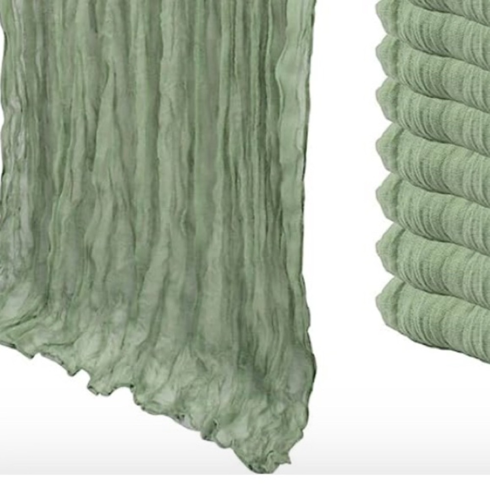 7 Beautiful BOHO Sage Green Cheesecloths    35x120